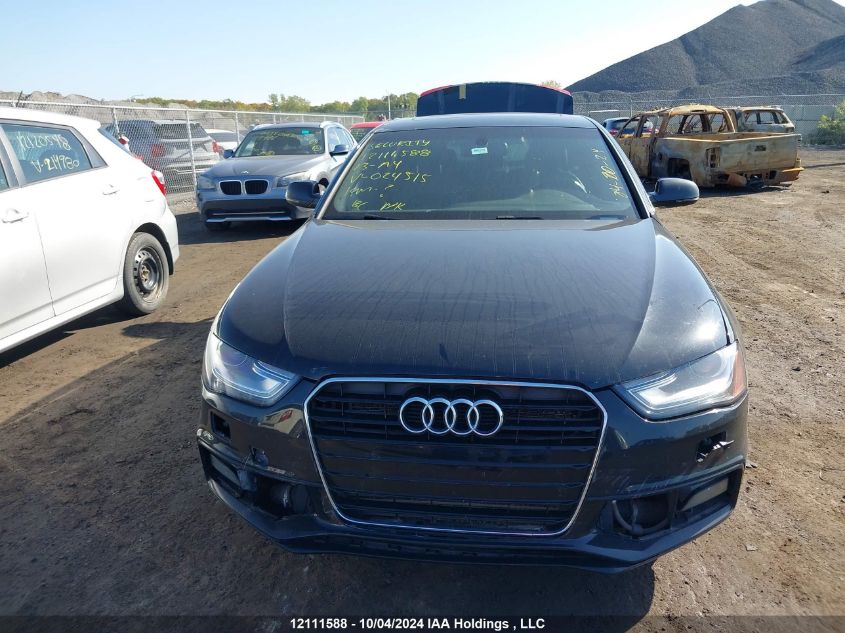 2013 Audi A4 VIN: WAUFFCFL6DN024515 Lot: 12111588