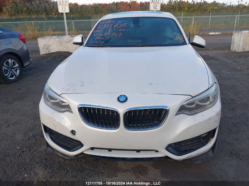 2014 BMW 2 Series VIN: WBA1F5C54EVV99709 Lot: 12111705