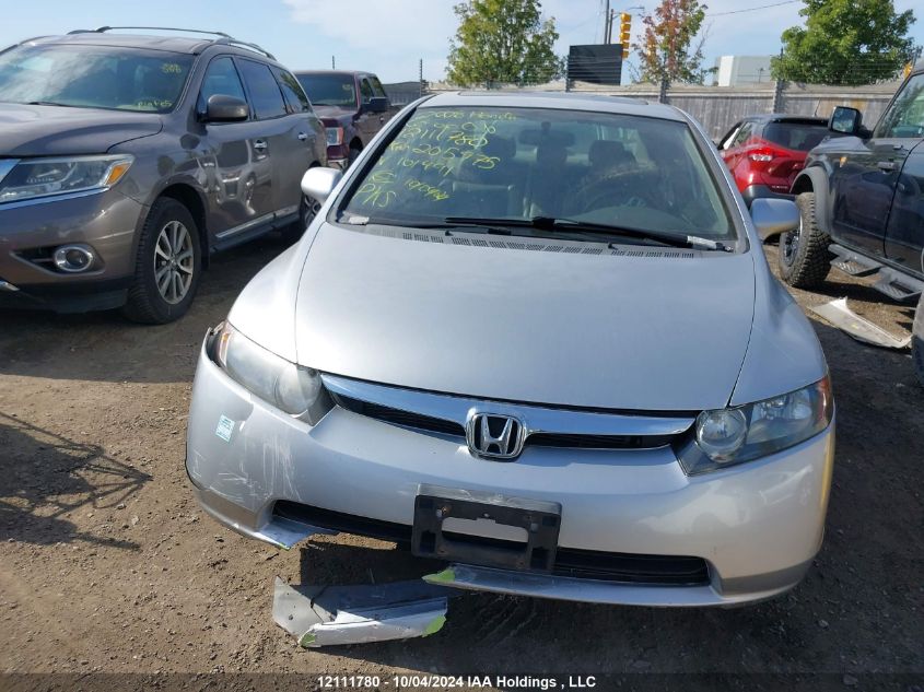 2008 Honda Civic Sdn VIN: 2HGFA16968H101491 Lot: 12111780