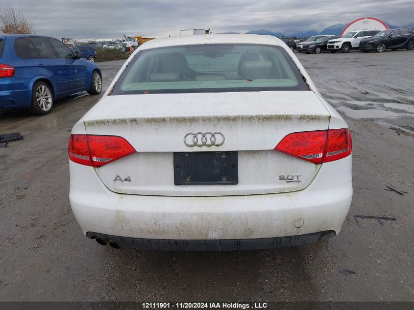 2010 Audi A4 Premium Plus VIN: WAUHFCFL0AN058034 Lot: 12111901