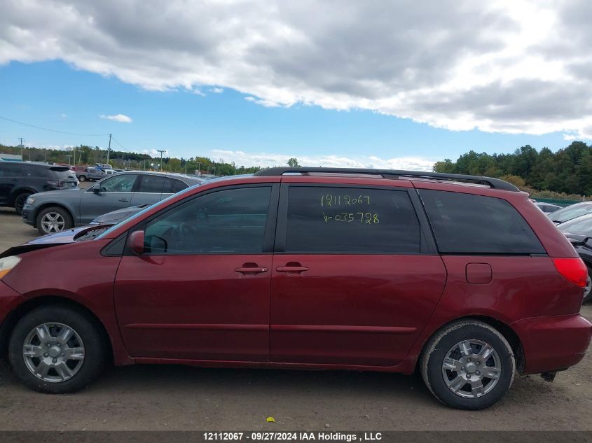 2007 Toyota Sienna Ce/Le VIN: 5TDZK23C07S035728 Lot: 12112067