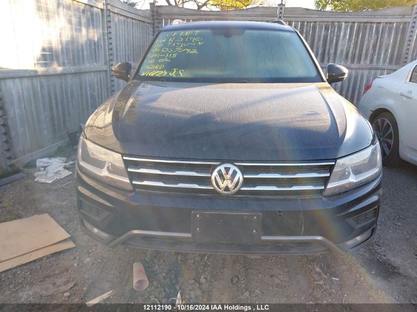 2020 Volkswagen Tiguan VIN: 3VV2B7AX5LM057742 Lot: 12112190