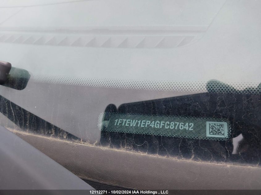 2016 Ford F150 Supercrew VIN: 1FTEW1EP4GFC87642 Lot: 12112271