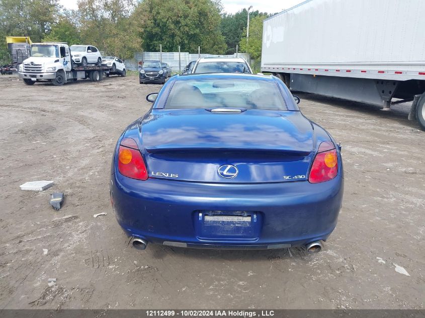 2003 Lexus Sc 430 VIN: JTHFN48Y030042829 Lot: 12112499