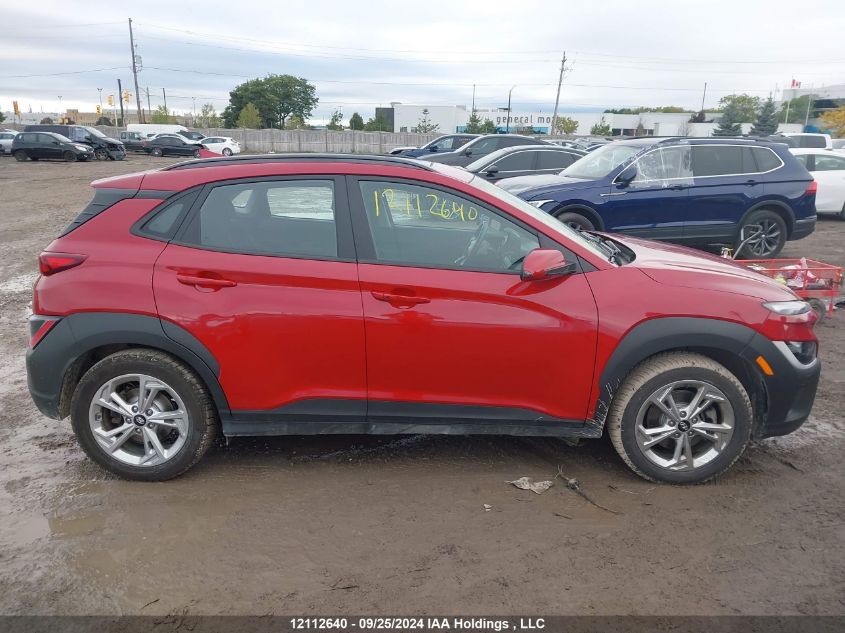 2022 Hyundai Kona Sel/Se VIN: KM8K2CAB5NU847645 Lot: 12112640