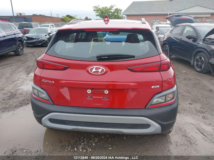 2022 Hyundai Kona Sel/Se VIN: KM8K2CAB5NU847645 Lot: 12112640