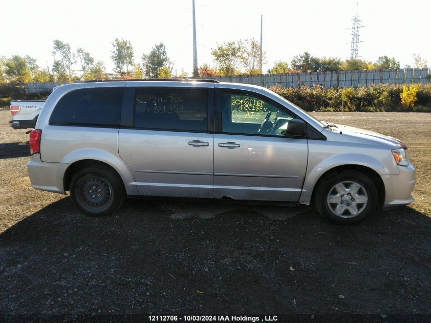 2012 Dodge Grand Caravan Se VIN: 2C4RDGBG2CR331557 Lot: 12112706