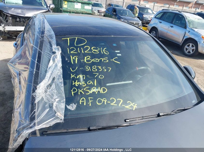 2019 Mercedes-Benz C-Class VIN: 55SWF6EB6KU318357 Lot: 12112816