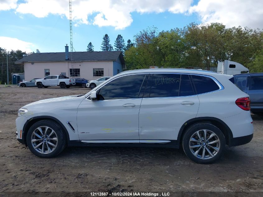 2018 BMW X3 VIN: 5UXTR9C53JLC80741 Lot: 12112887