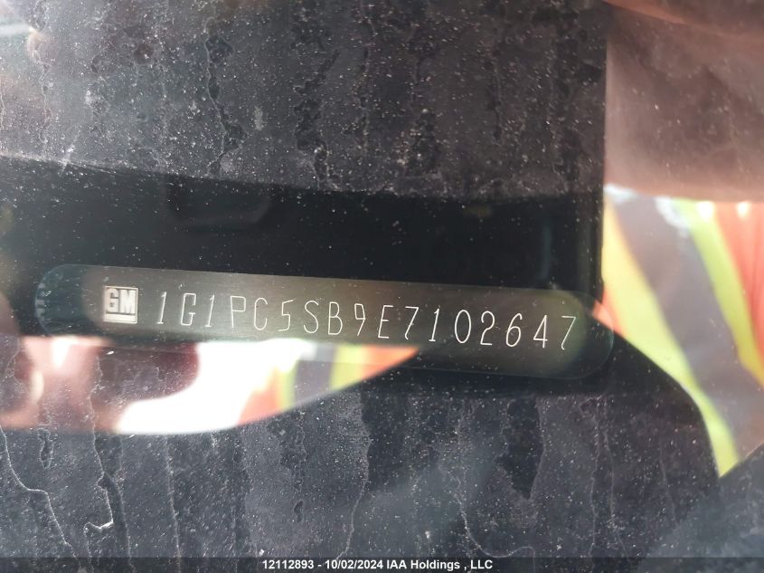 2014 Chevrolet Cruze Lt VIN: 1G1PC5SB9E7102647 Lot: 12112893