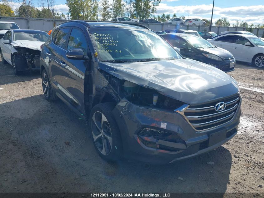 2016 Hyundai Tucson Limited/Sport And Eco/Se VIN: KM8J3CA29GU030951 Lot: 12112951