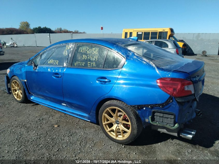 2015 Subaru Wrx VIN: JF1VA1A62F9807433 Lot: 12113038