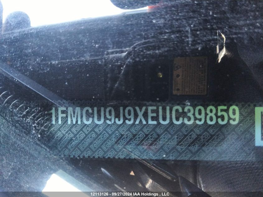 2014 Ford Escape Titanium VIN: 1FMCU9J9XEUC39859 Lot: 12113126