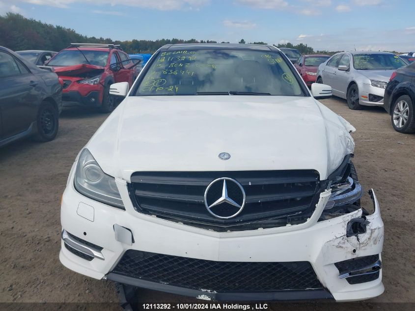 2013 Mercedes-Benz C-Class VIN: WDDGF8JB9DA836441 Lot: 12113292