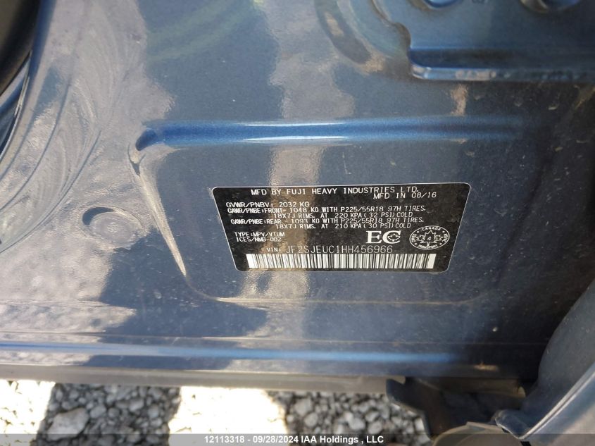 2017 Subaru Forester VIN: JF2SJEUC1HH456966 Lot: 12113318