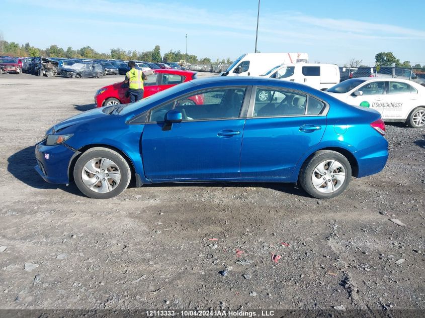 2013 Honda Civic Lx VIN: 2HGFB2F44DH024475 Lot: 12113333