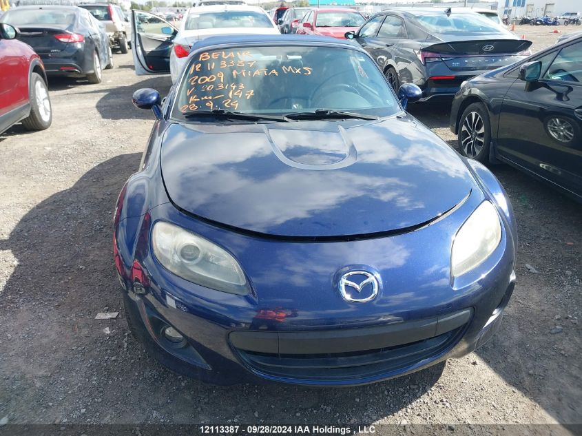 2009 Mazda Miata VIN: JM1NC25F190203143 Lot: 12113387