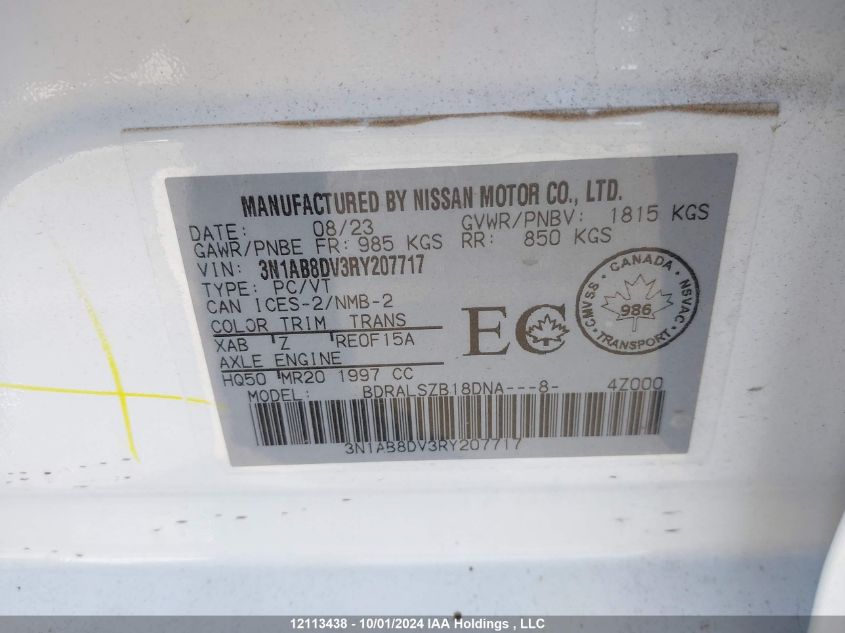 3N1AB8DV3RY207717 2024 Nissan Sentra