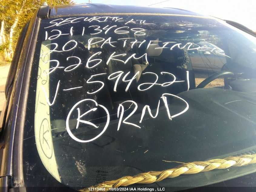 2020 Nissan Pathfinder VIN: 5N1DR2BM0LC594221 Lot: 12113468