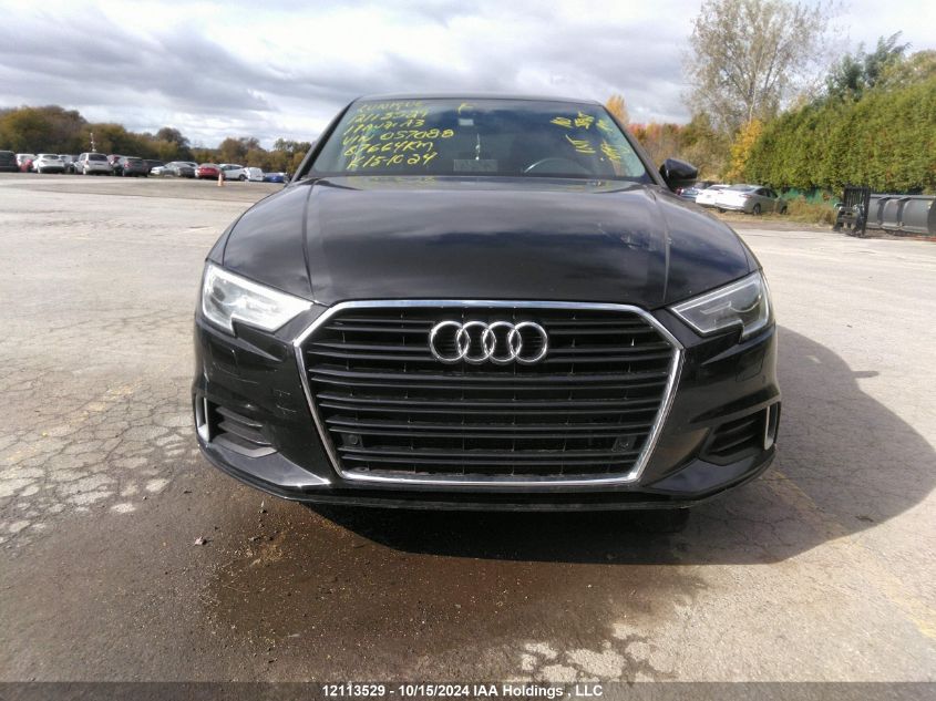 2017 Audi A3 VIN: WAUAUGFF4H1057088 Lot: 12113529