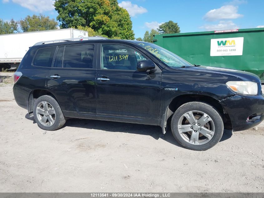 2009 Toyota Highlander Hybrid Hybrid VIN: JTEEW41A292036742 Lot: 12113541