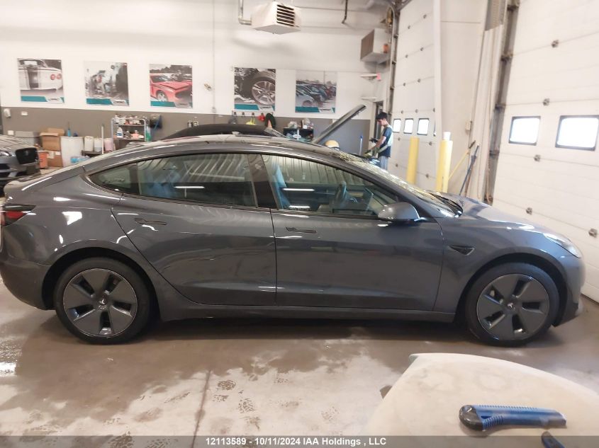 2021 Tesla Model 3 VIN: 5YJ3E1EAXMF093591 Lot: 12113589