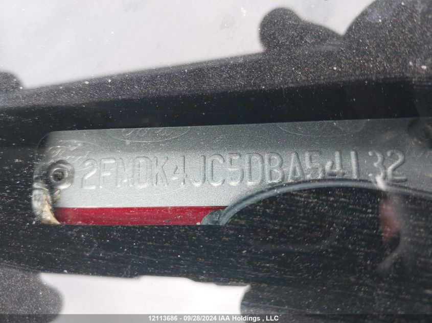 2013 Ford Edge Sel VIN: 2FMDK4JC5DBA54132 Lot: 12113686