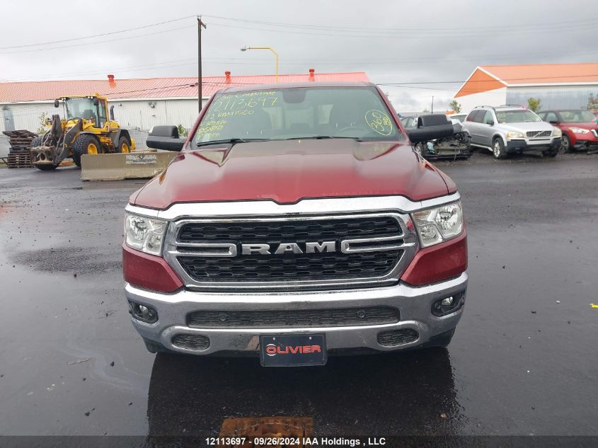 2022 Ram 1500 Big Horn/Lone Star VIN: 1C6RRFFG7NN309826 Lot: 12113697