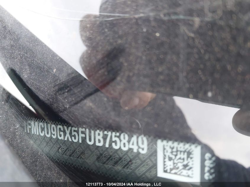 2015 Ford Escape Se VIN: 1FMCU9GX5FUB75849 Lot: 12113773