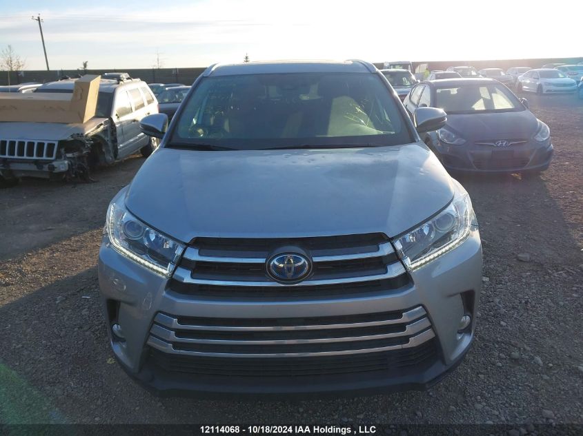 2019 Toyota Highlander Hybrid/Xle VIN: 5TDJGRFH2KS074148 Lot: 12114068