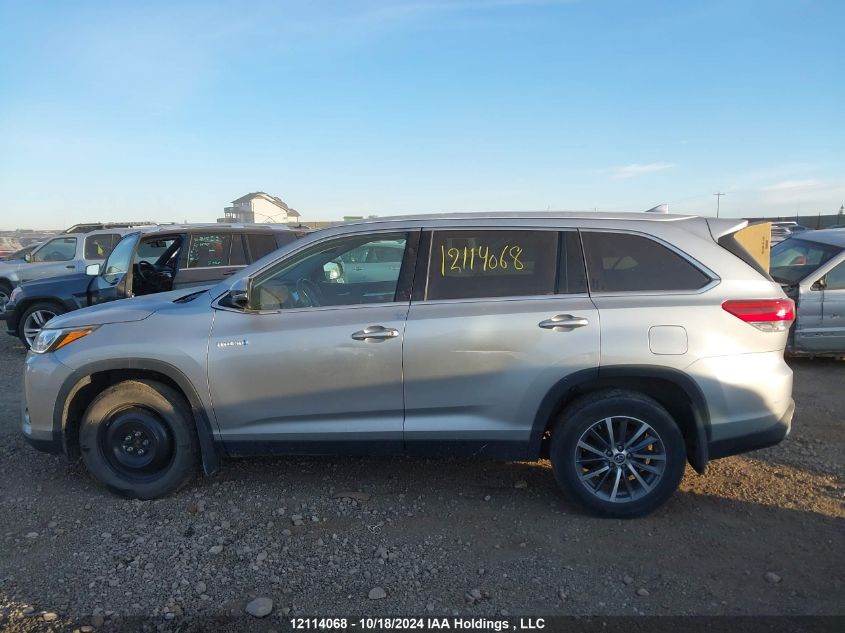 2019 Toyota Highlander Hybrid/Xle VIN: 5TDJGRFH2KS074148 Lot: 12114068