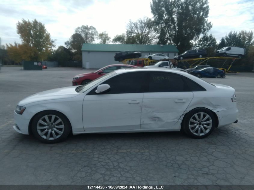 2013 Audi A4 VIN: WAUBFCFLXDN050775 Lot: 12114428