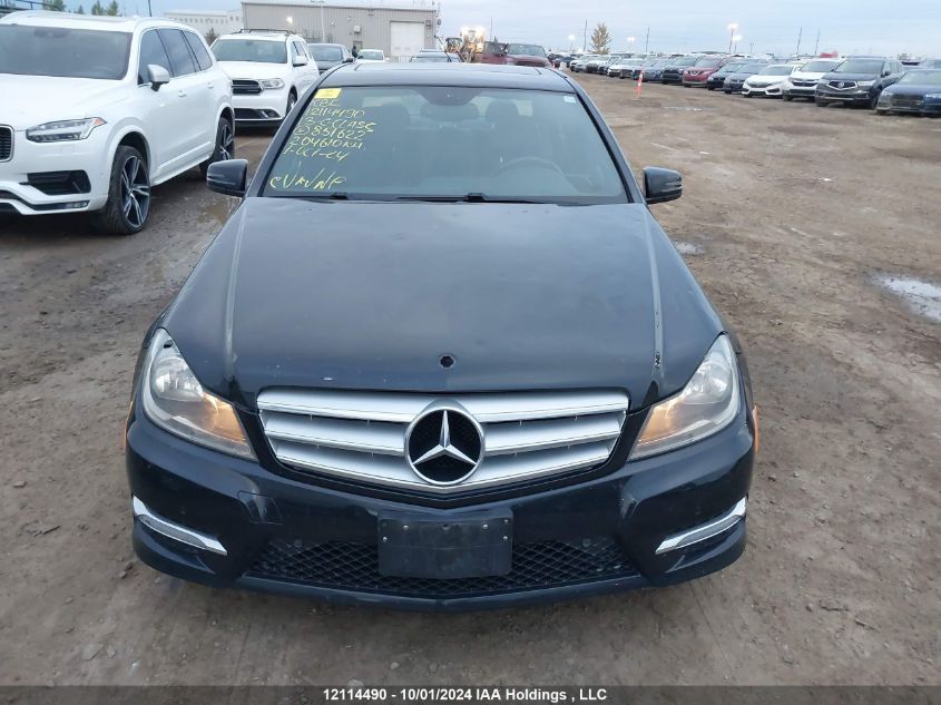 2013 Mercedes-Benz C-Class VIN: WDDGF8AB0DA851622 Lot: 12114490