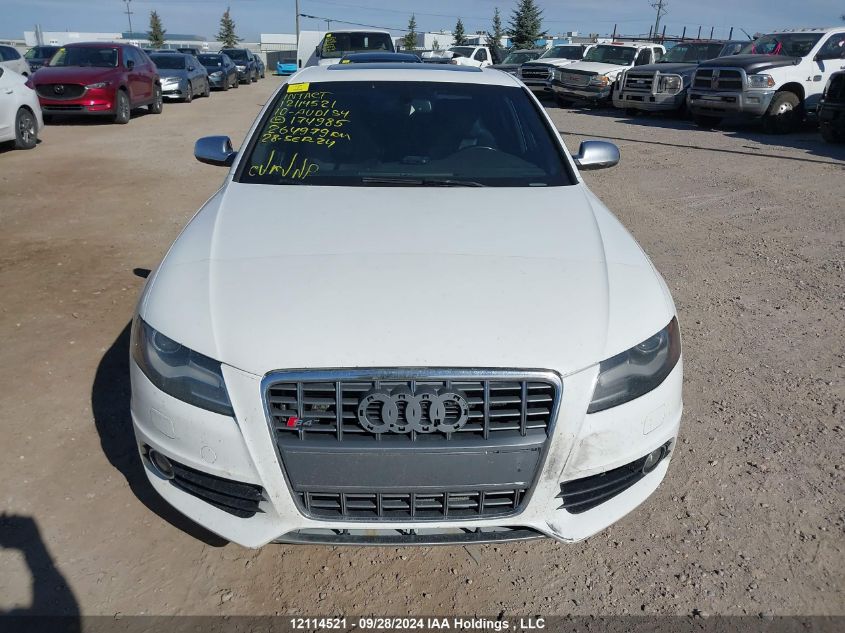 WAUHGCFL2AA174985 2010 Audi S4 Premium