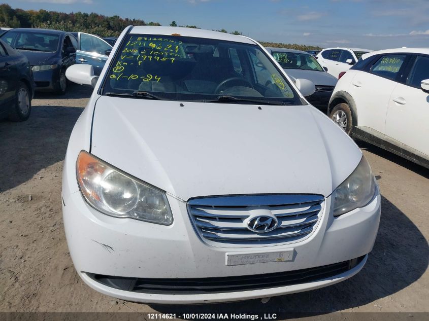 2010 Hyundai Elantra Gls VIN: KMHDT4BD9AU199457 Lot: 12114621