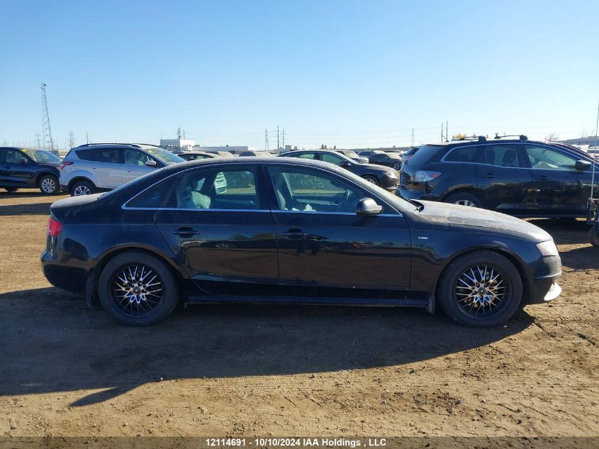 2012 Audi A4 VIN: WAUFFCFL3CN004396 Lot: 12114691