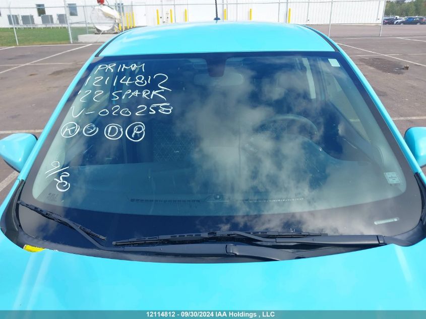 2022 Chevrolet Spark VIN: KL8CD6SA4NC020258 Lot: 12114812