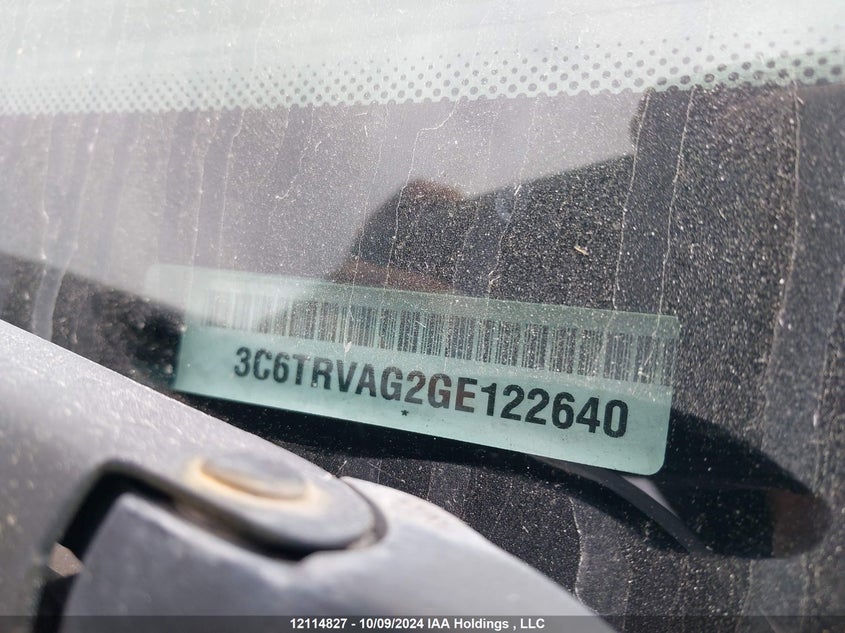 2016 Ram Promaster 1500 Low Roof VIN: 3C6TRVAG2GE122640 Lot: 12114827