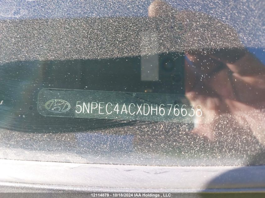 2013 Hyundai Sonata Se/Limited VIN: 5NPEC4ACXDH676638 Lot: 12114879