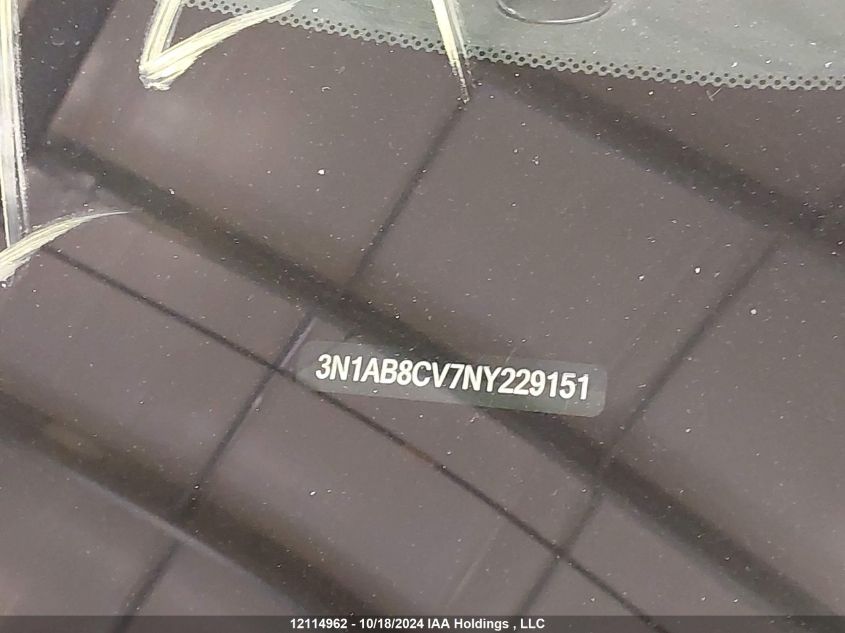 2022 Nissan Sentra VIN: 3N1AB8CV7NY229151 Lot: 12114962