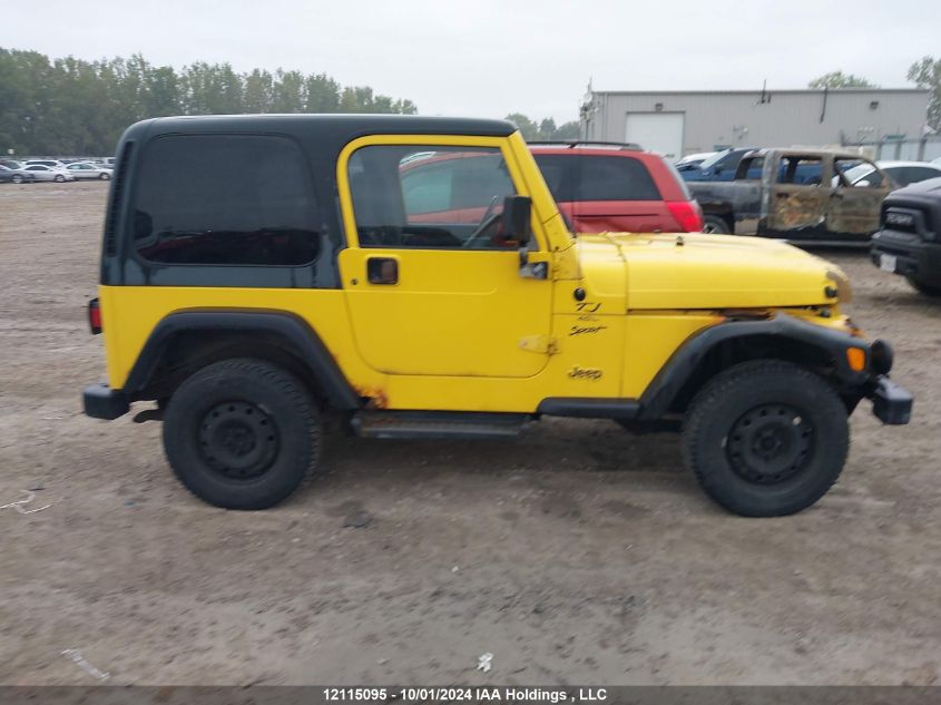 2001 Jeep Tj VIN: 1J4FA49SX1P359751 Lot: 12115095