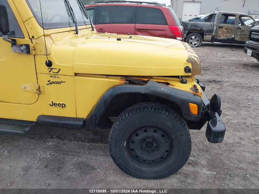 2001 Jeep Tj VIN: 1J4FA49SX1P359751 Lot: 12115095