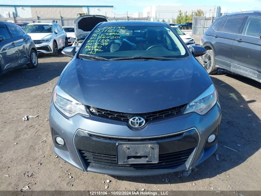 2016 Toyota Corolla L/Le/Le Pls/Prm/S/S Pls VIN: 2T1BURHE8GC544201 Lot: 12115106