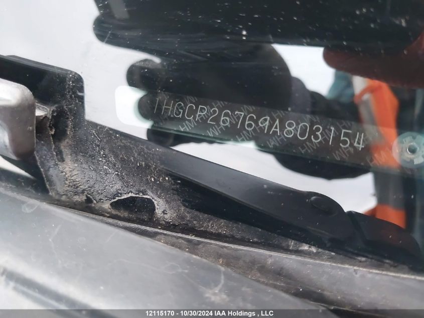 2009 Honda Accord Sedan VIN: 1HGCP26769A803154 Lot: 12115170