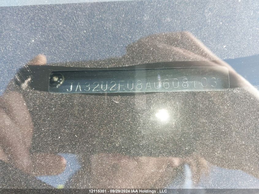 2010 Mitsubishi Lancer VIN: JA32U2FU8AU608103 Lot: 12115351