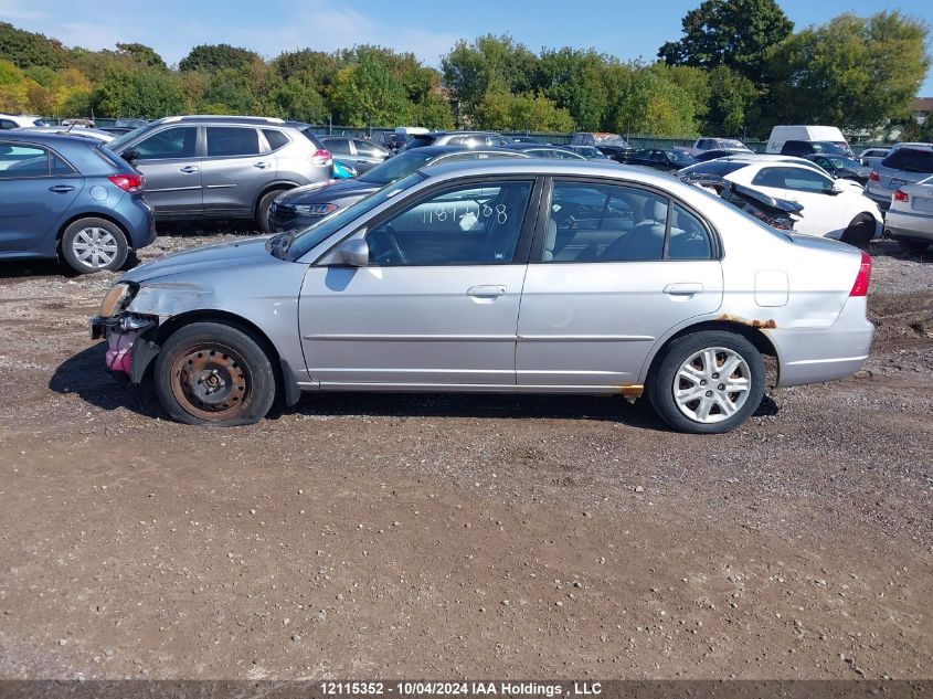 2003 Honda Civic Sdn VIN: 2HGES16653H924369 Lot: 12115352