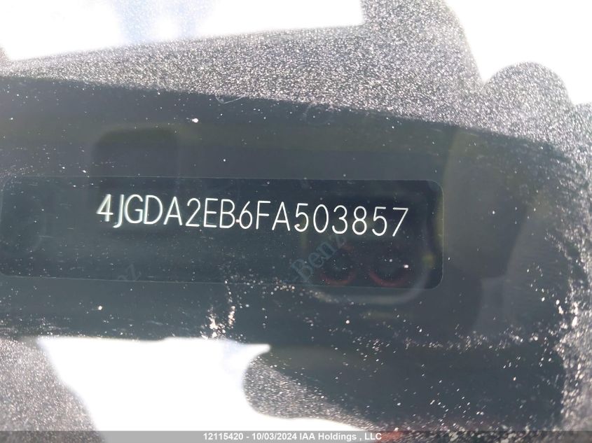 2015 Mercedes-Benz Ml-Class VIN: 4JGDA2EB6FA503857 Lot: 12115420