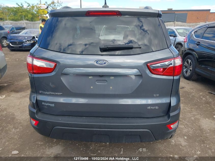 2020 Ford Ecosport Se VIN: MAJ6S3GL0LC311054 Lot: 12115498