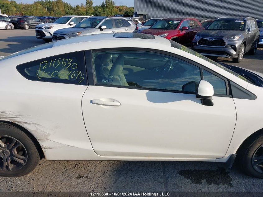 2012 Honda Civic Cpe VIN: 2HGFG3B51CH002695 Lot: 12115530