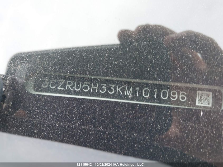 2019 Honda Hr-V VIN: 3CZRU5H33KM101096 Lot: 12115642